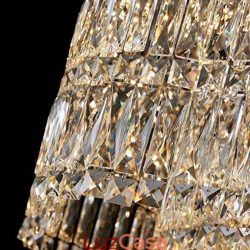Luminária de teto de cristal moderna e simples para decoração