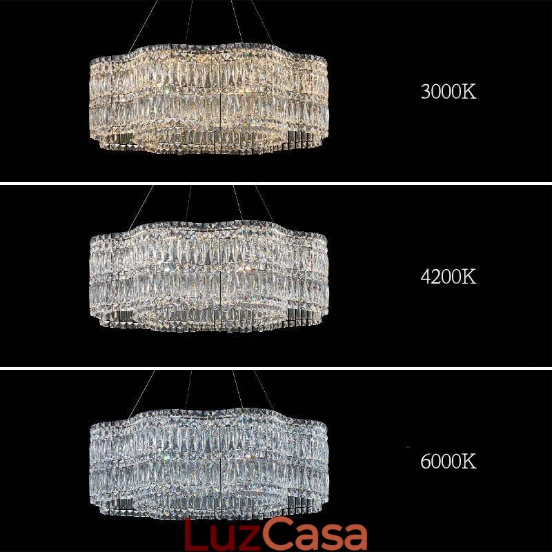 Luminária de teto de cristal moderna e simples para decoração