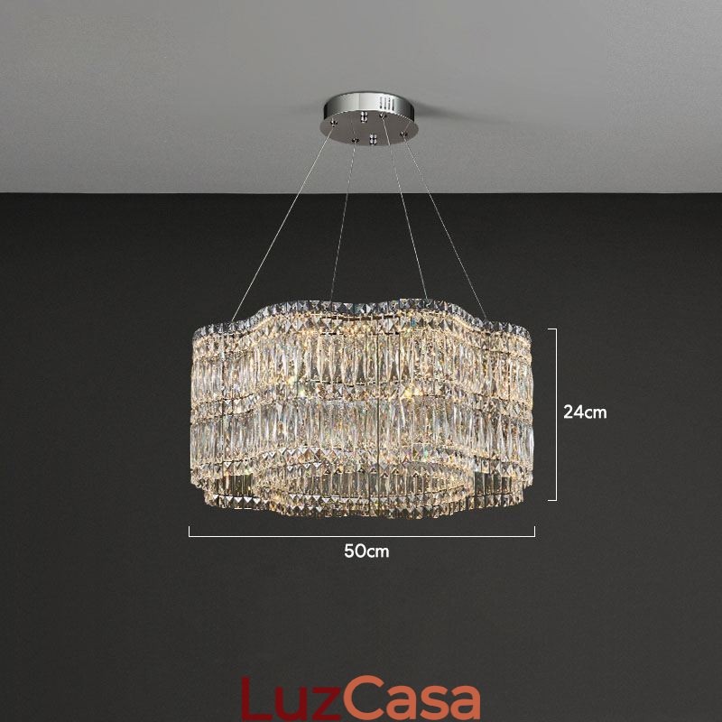 Luminária de teto de cristal moderna e simples para decoração