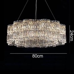 Luminária de teto de cristal moderna e simples para decoração