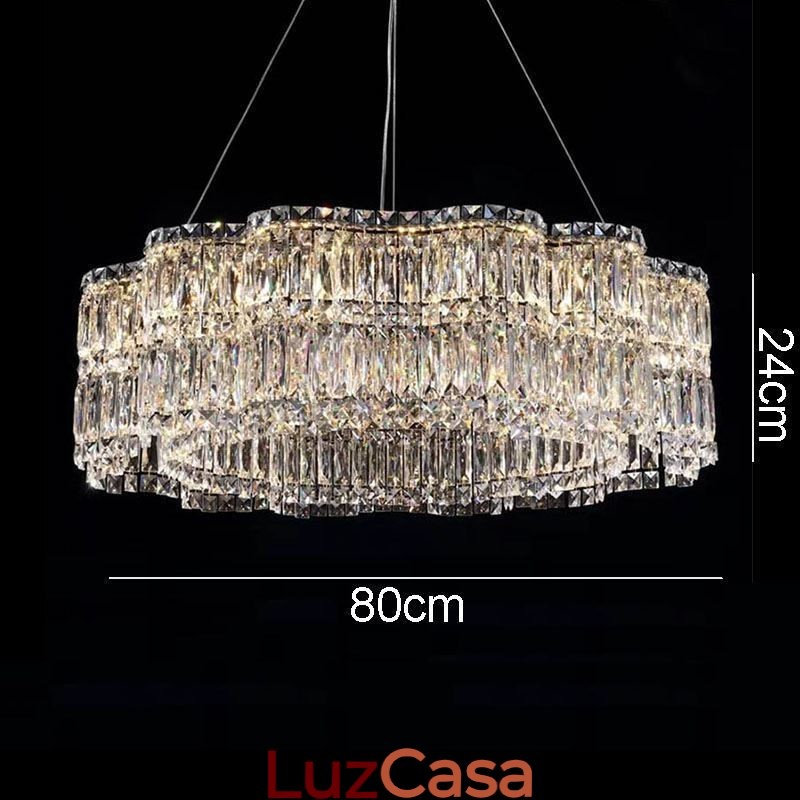 Luminária de teto de cristal moderna e simples para decoração