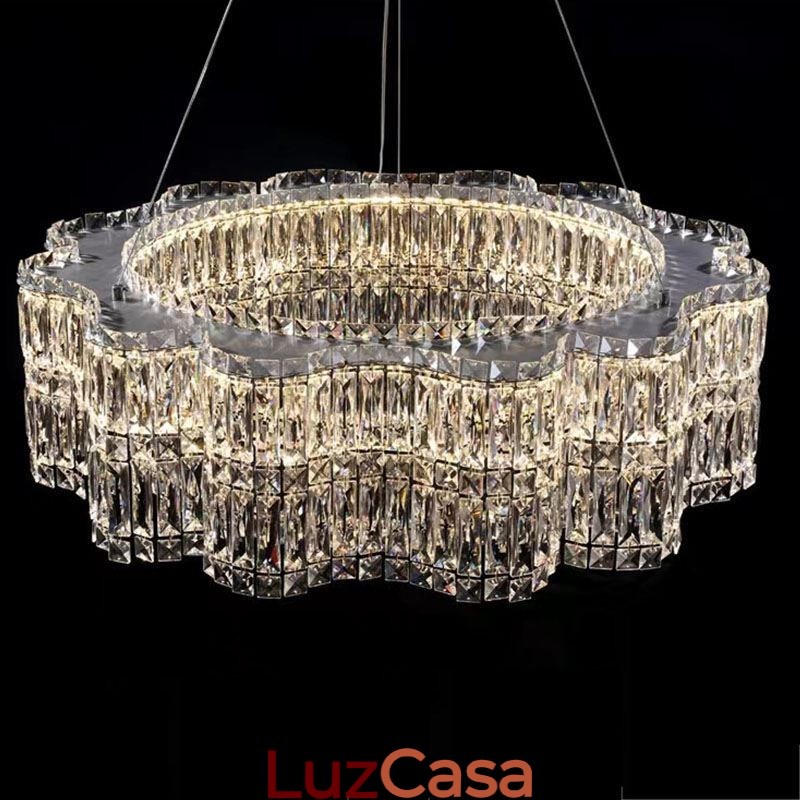 Luminária de teto de cristal moderna e simples para decoração