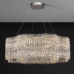 Luminária de teto de cristal moderna e simples para decoração