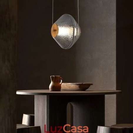 Luminária pendente moderna, simples, de vidro, pequena, para teto Luminária pendente moderna, simples, de vidro, pequena, para teto