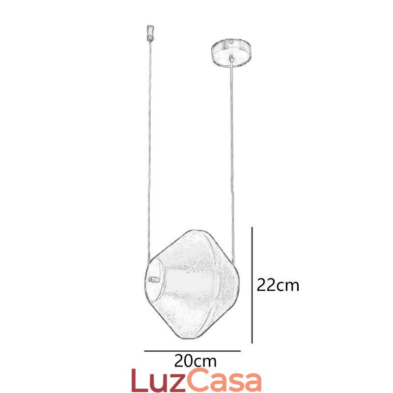 Luminária pendente moderna, simples, de vidro, pequena, para teto
