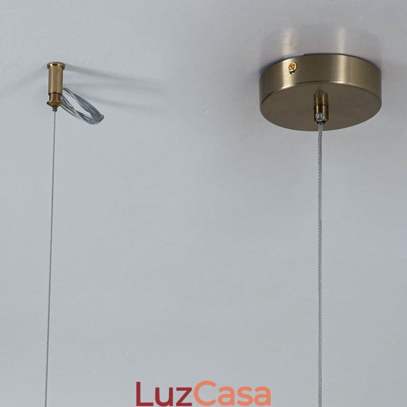 Luminária pendente moderna, simples, de vidro, pequena, para teto