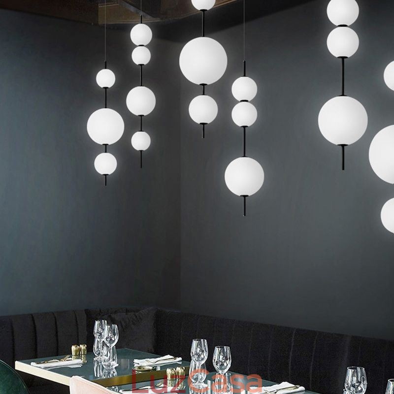Luminária pendente moderna minimalista Magic Beans Molecule Ceiling Light