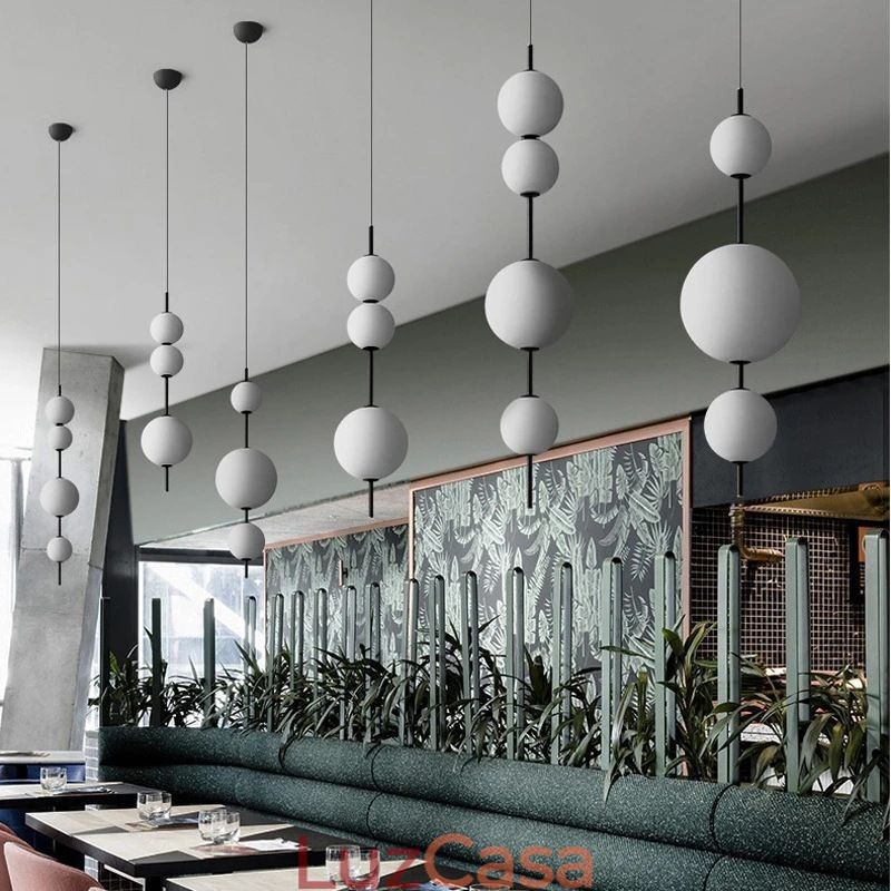 Luminária pendente moderna minimalista Magic Beans Molecule Ceiling Light