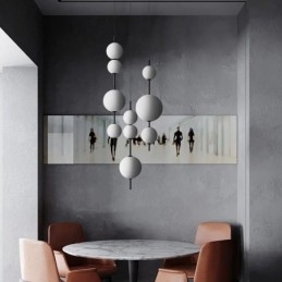 Luminária pendente moderna minimalista Magic Beans Molecule Ceiling Light