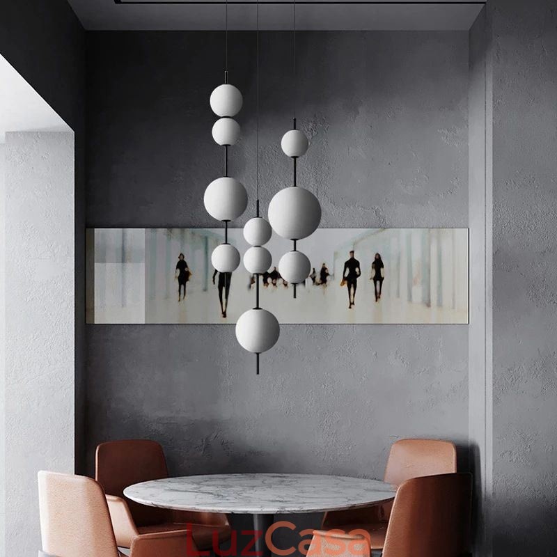 Luminária pendente moderna minimalista Magic Beans Molecule Ceiling Light