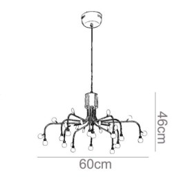 Luminária pendente nórdica criativa natural branca, 14 luzes