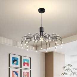 Luminária pendente nórdica criativa natural branca para teto 30 luzes
