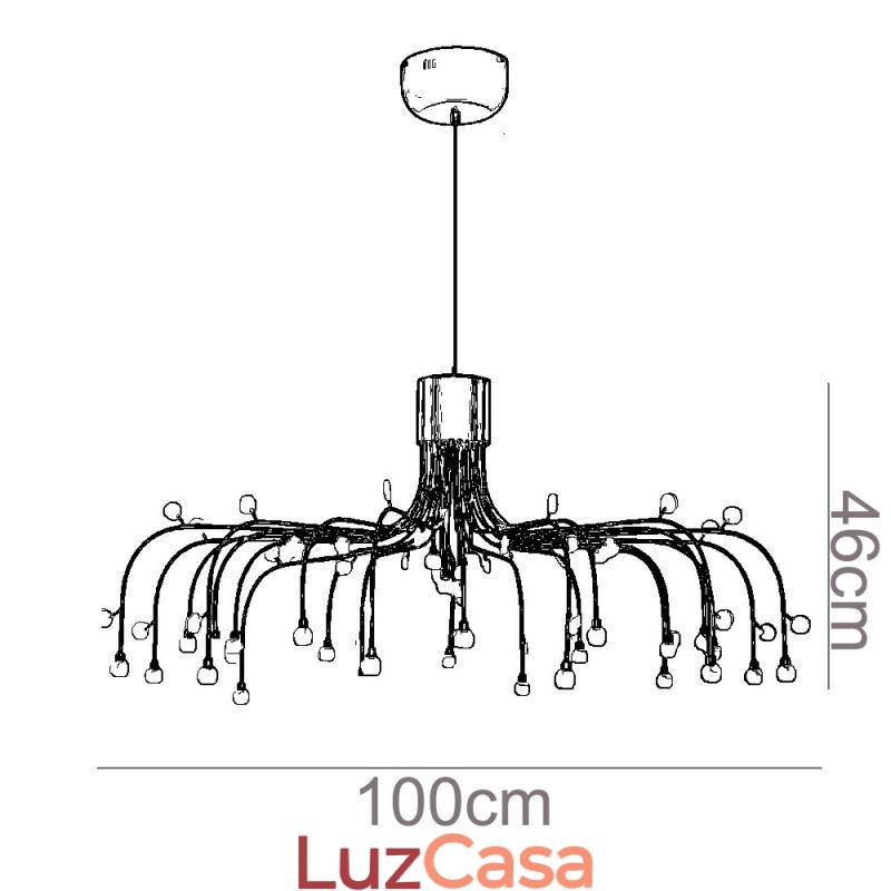 Luminária pendente nórdica criativa natural branca para teto 30 luzes