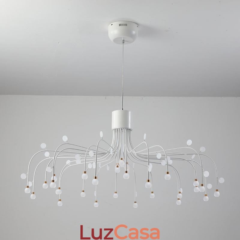 Luminária pendente nórdica criativa natural branca para teto 30 luzes