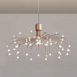 Luminária pendente nórdica criativa natural branca para teto 30 luzes