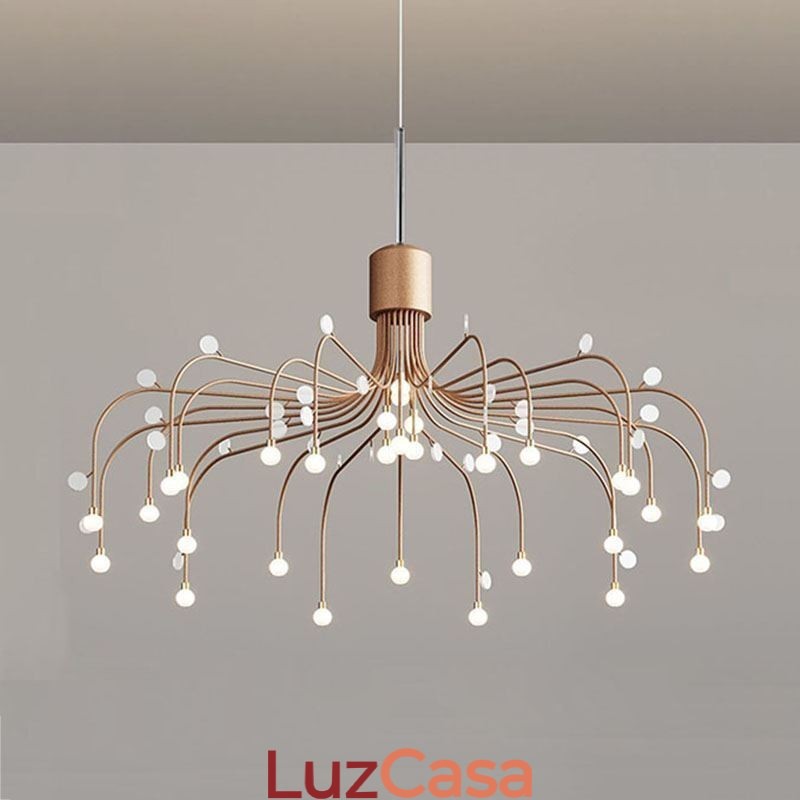 Luminária pendente nórdica criativa natural branca para teto 30 luzes