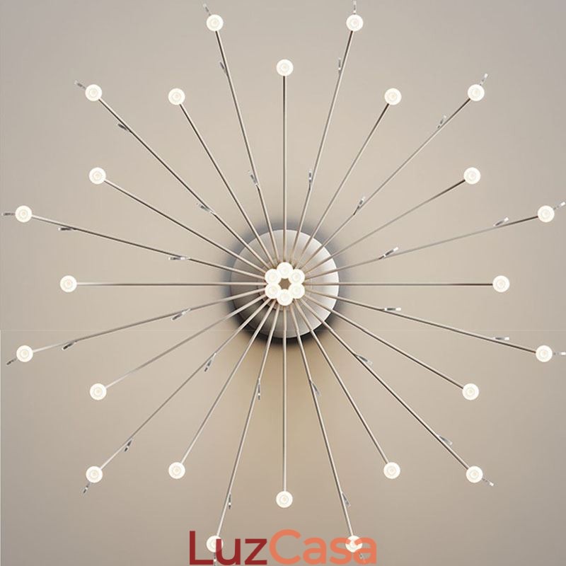 Luminária pendente nórdica criativa natural branca para teto 30 luzes