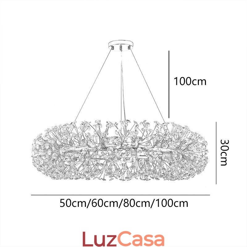 Luminária pendente moderna minimalista em ferro forjado circular com flor de sol