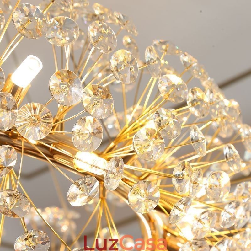 Luminária pendente moderna minimalista em ferro forjado circular com flor de sol