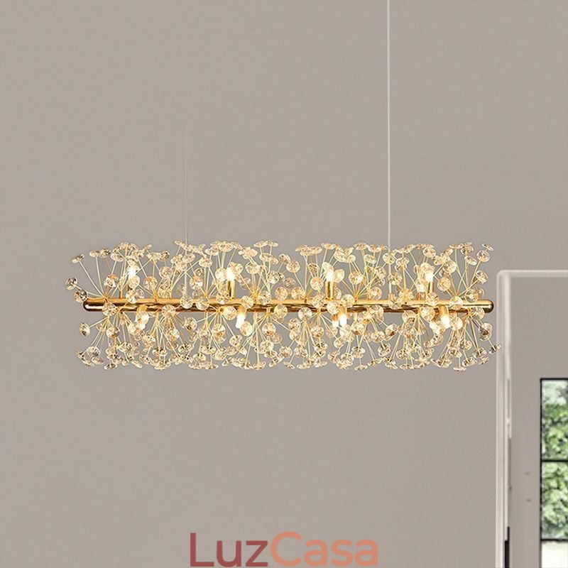Luminária pendente galvanizada tira girassol ferro forjado luz de teto