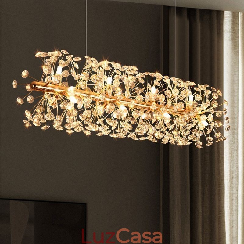 Luminária pendente galvanizada tira girassol ferro forjado luz de teto