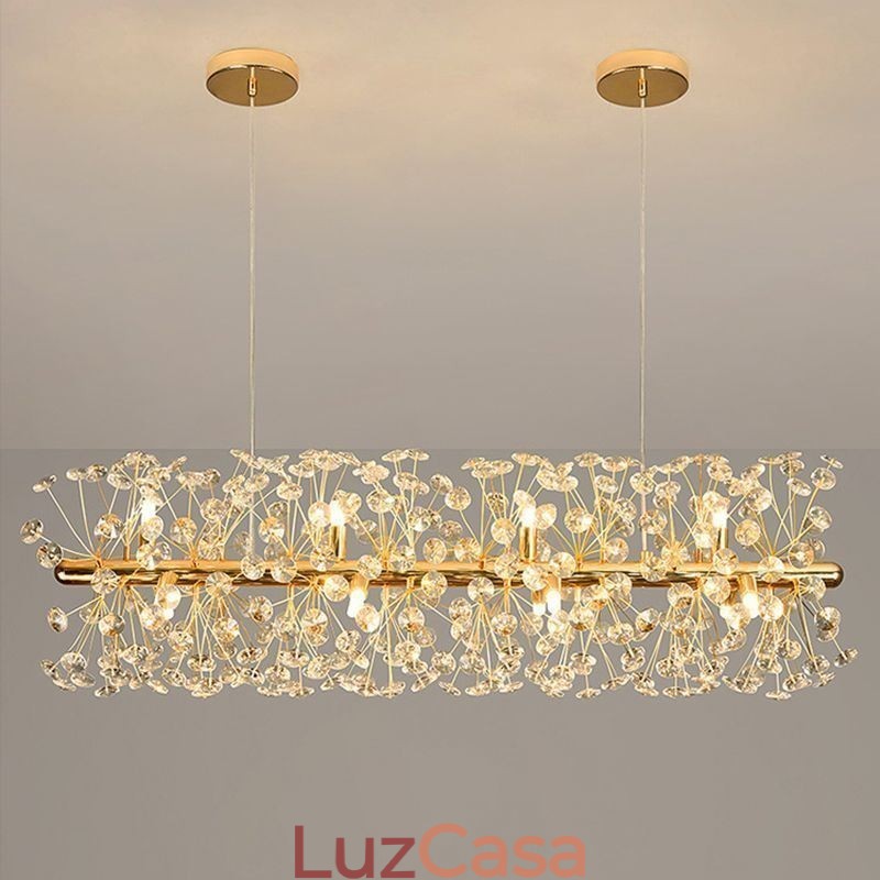 Luminária pendente galvanizada tira girassol ferro forjado luz de teto