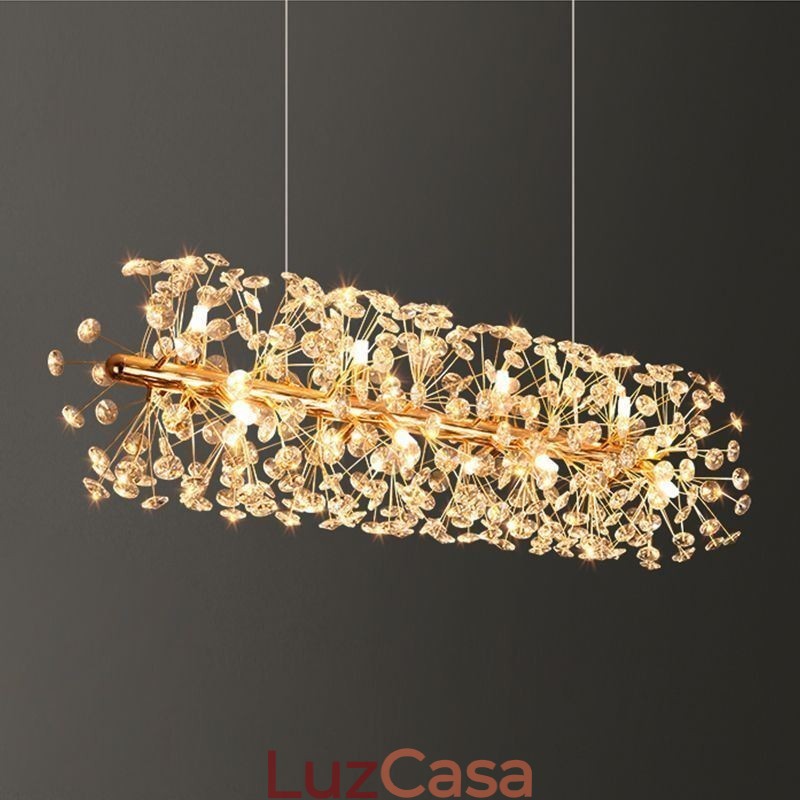 Luminária pendente galvanizada tira girassol ferro forjado luz de teto