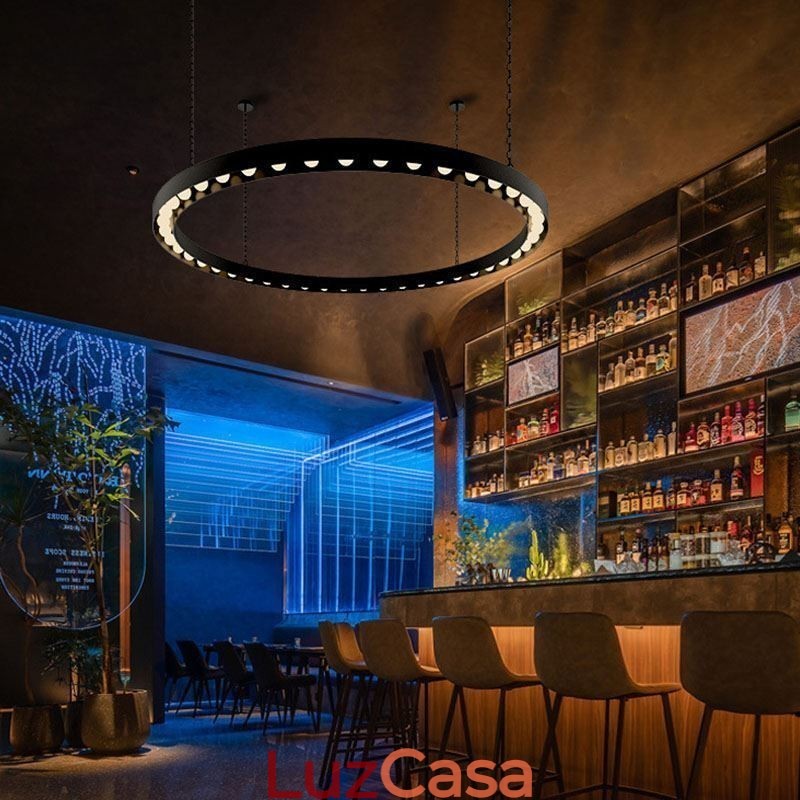 Luminária pendente americana retrô em ferro forjado decoração de teto