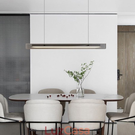 Luminária pendente 100 cm de vidro, luz de teto, regulável, com controle remoto Luminária pendente 100 cm de vidro, luz de teto, regulável, com controle remoto