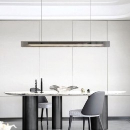Luminária pendente 100 cm de vidro, luz de teto, regulável, com controle remoto