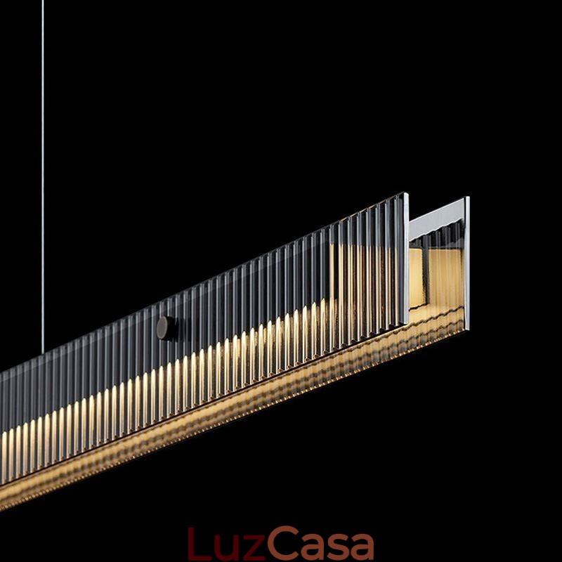 Luminária pendente 100 cm de vidro, luz de teto, regulável, com controle remoto