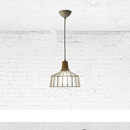 Iluminação de lustre de metal simples