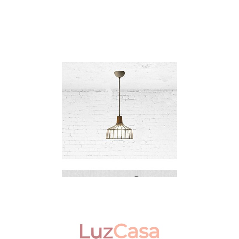Iluminação de lustre de metal simples