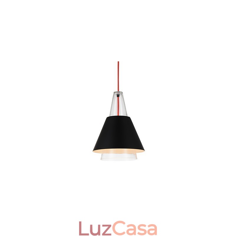 Lustre de vidro com pintura contemporânea moderna