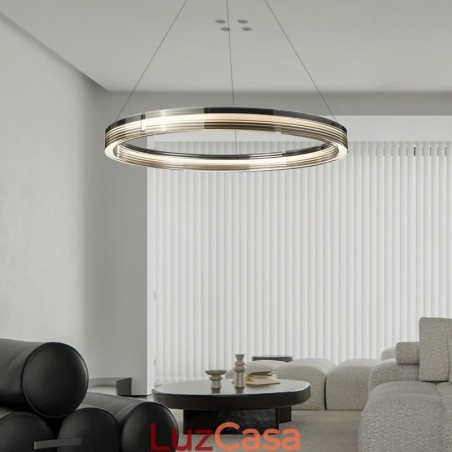 Pendente de luz 60 80 cm Círculo Vidro Teto Lâmpadas Tricromáticas Escurecimento Pendente de luz 60 80 cm Círculo Vidro Teto Lâmpadas Tricromáticas Escurecimento