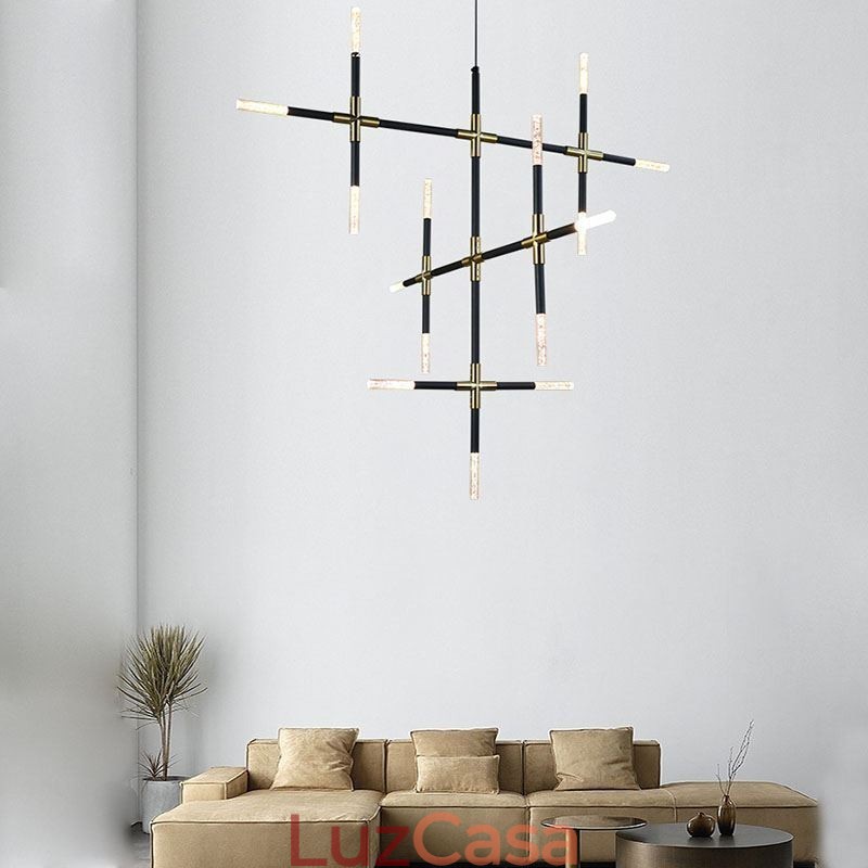 Luminária pendente Splicing Branco quente Luz de teto criativa DIY Lâmpada de combinação