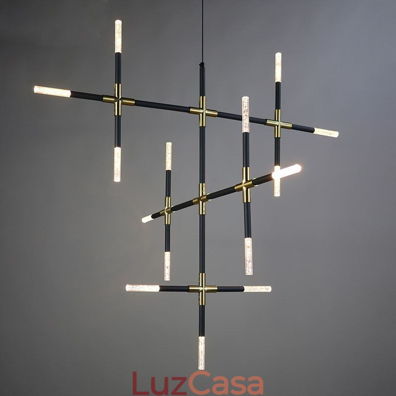 Luminária pendente Splicing Branco quente Luz de teto criativa DIY Lâmpada de combinação