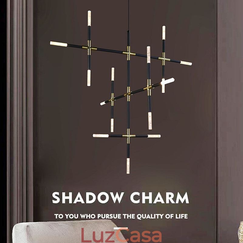 Luminária pendente Splicing Branco quente Luz de teto criativa DIY Lâmpada de combinação
