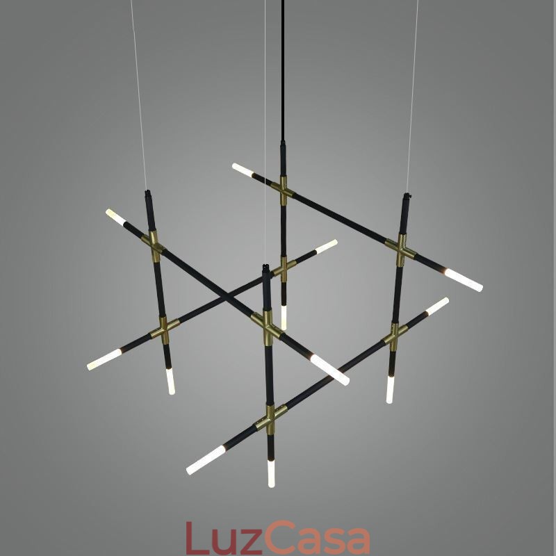 Luminária pendente Splicing Branco quente Luz de teto criativa DIY Lâmpada de combinação