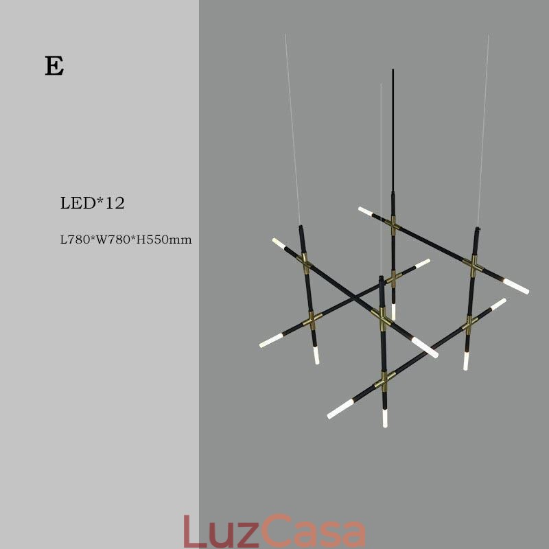 Luminária pendente Splicing Branco quente Luz de teto criativa DIY Lâmpada de combinação