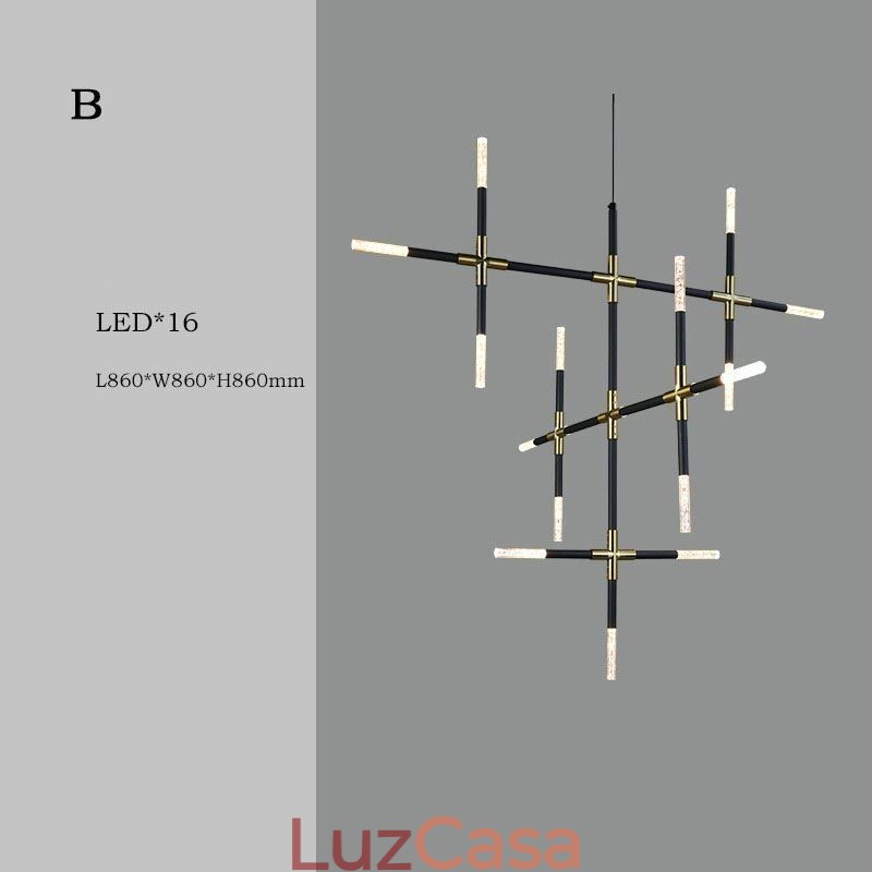 Luminária pendente Splicing Branco quente Luz de teto criativa DIY Lâmpada de combinação