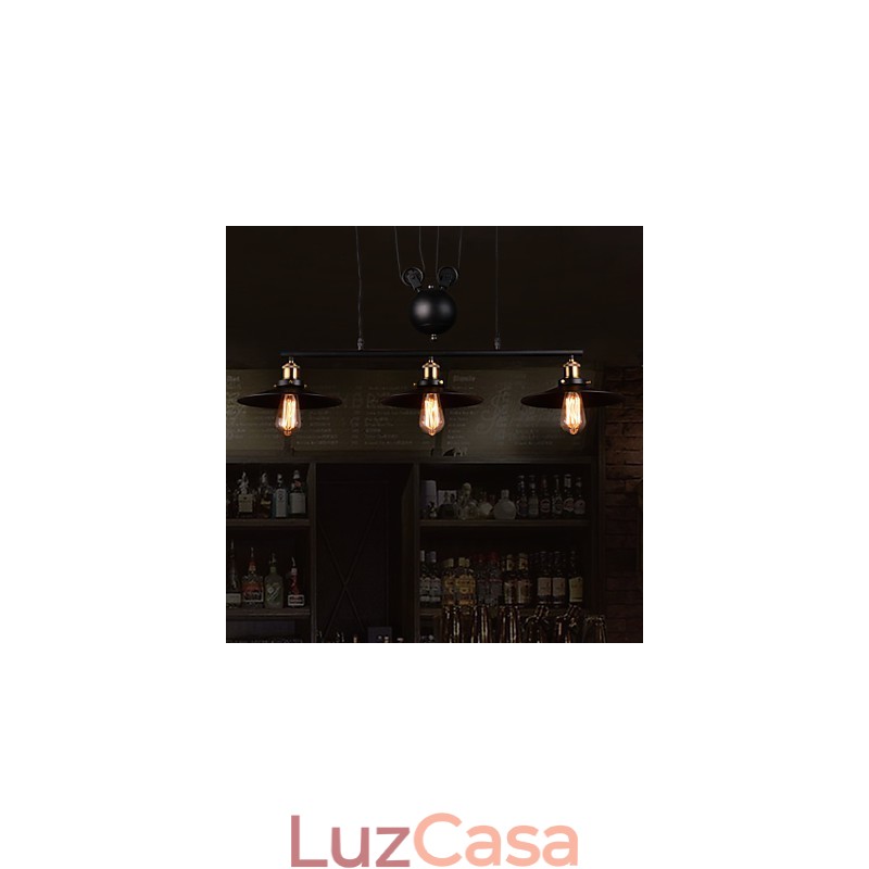 Lustre de metal estilo mini contemporâneo moderno