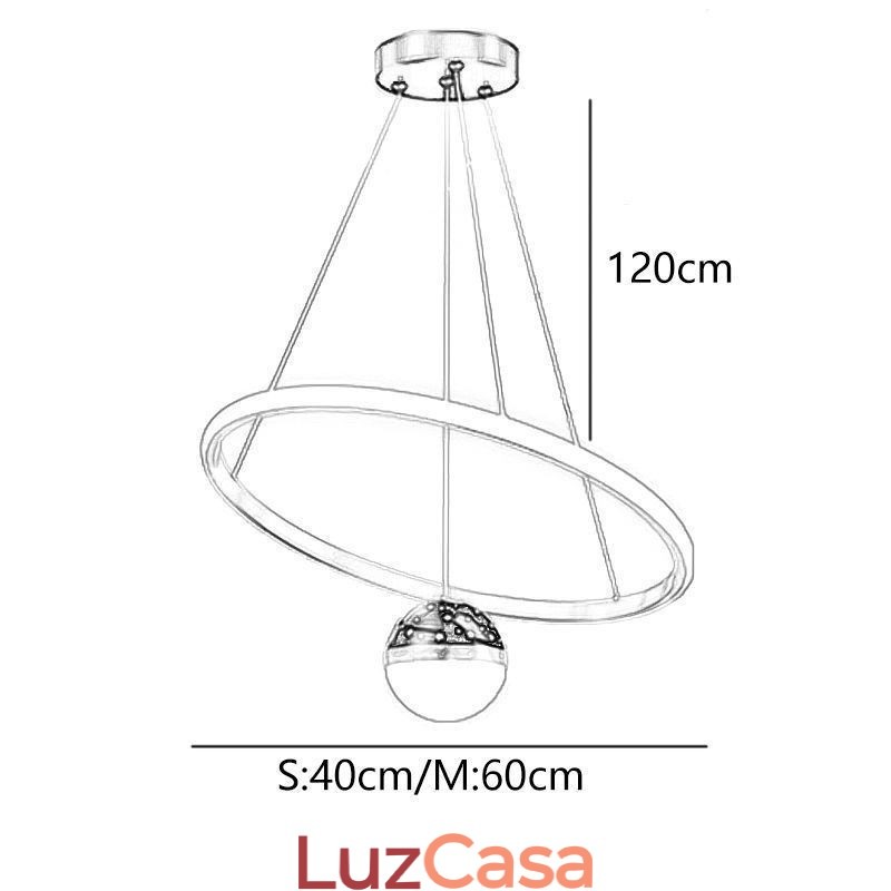 Luminária pendente moderna simples de ferro forjado silicone anel único luz de teto