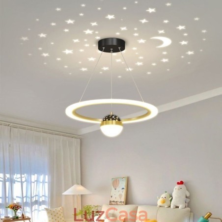 Luminária pendente minimalista em ferro forjado, luminária de teto em forma de estrela e acrílico Luminária pendente minimalista em ferro forjado, luminária de teto em forma de estrela e acrílico
