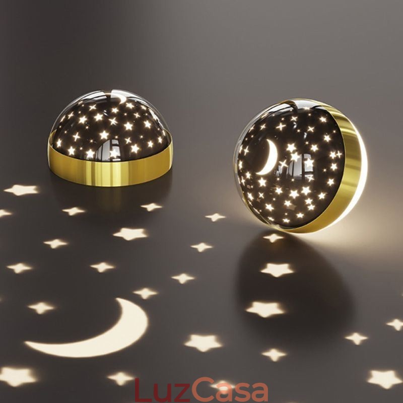 Luminária pendente minimalista em ferro forjado, luminária de teto em forma de estrela e acrílico