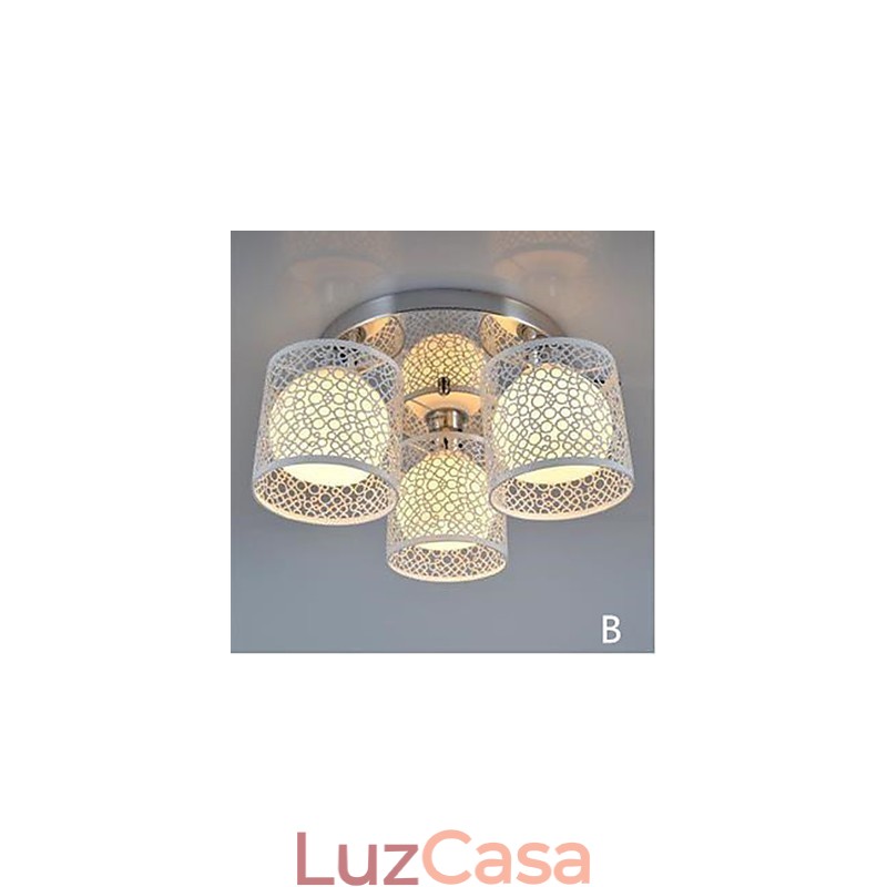 Três luzes de teto de vidro Dome Light Montagem embutida