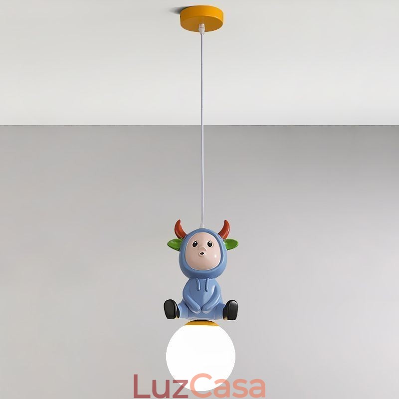 Luminária pendente moderna minimalista G9 ferro forjado coelho bezerro resina teto luz