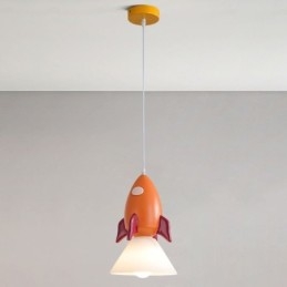Luminária pendente minimalista em ferro forjado com pouso na lua, pequena luminária de teto