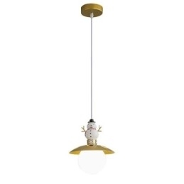 Luminária pendente moderna simples G9 ferro forjado resina boneco de neve luz de teto
