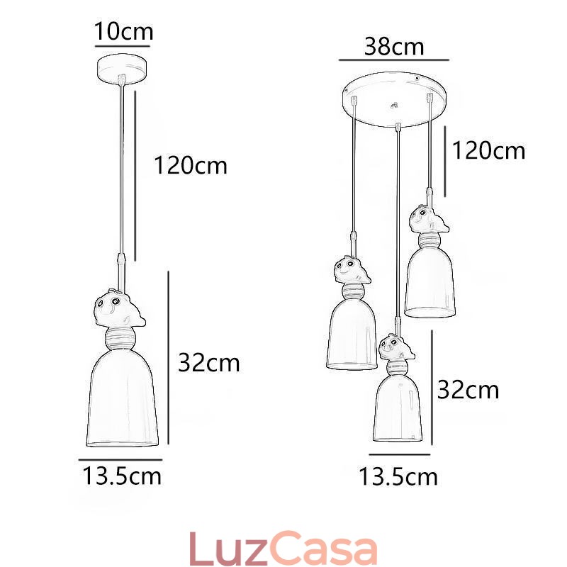 Luminária pendente moderna em ferro forjado, luminária de teto em resina rosa Piggy